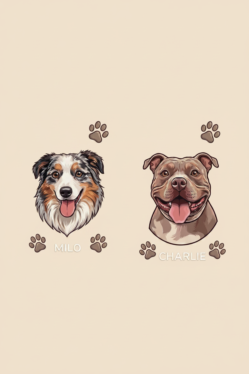 Milo & Charlie - F0E8CC Background